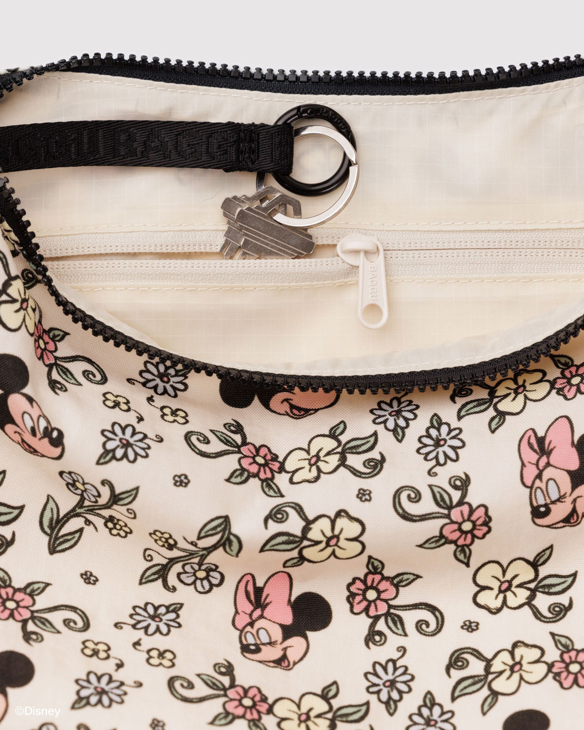 Medium Nylon Crescent Bag - Storybook Floral